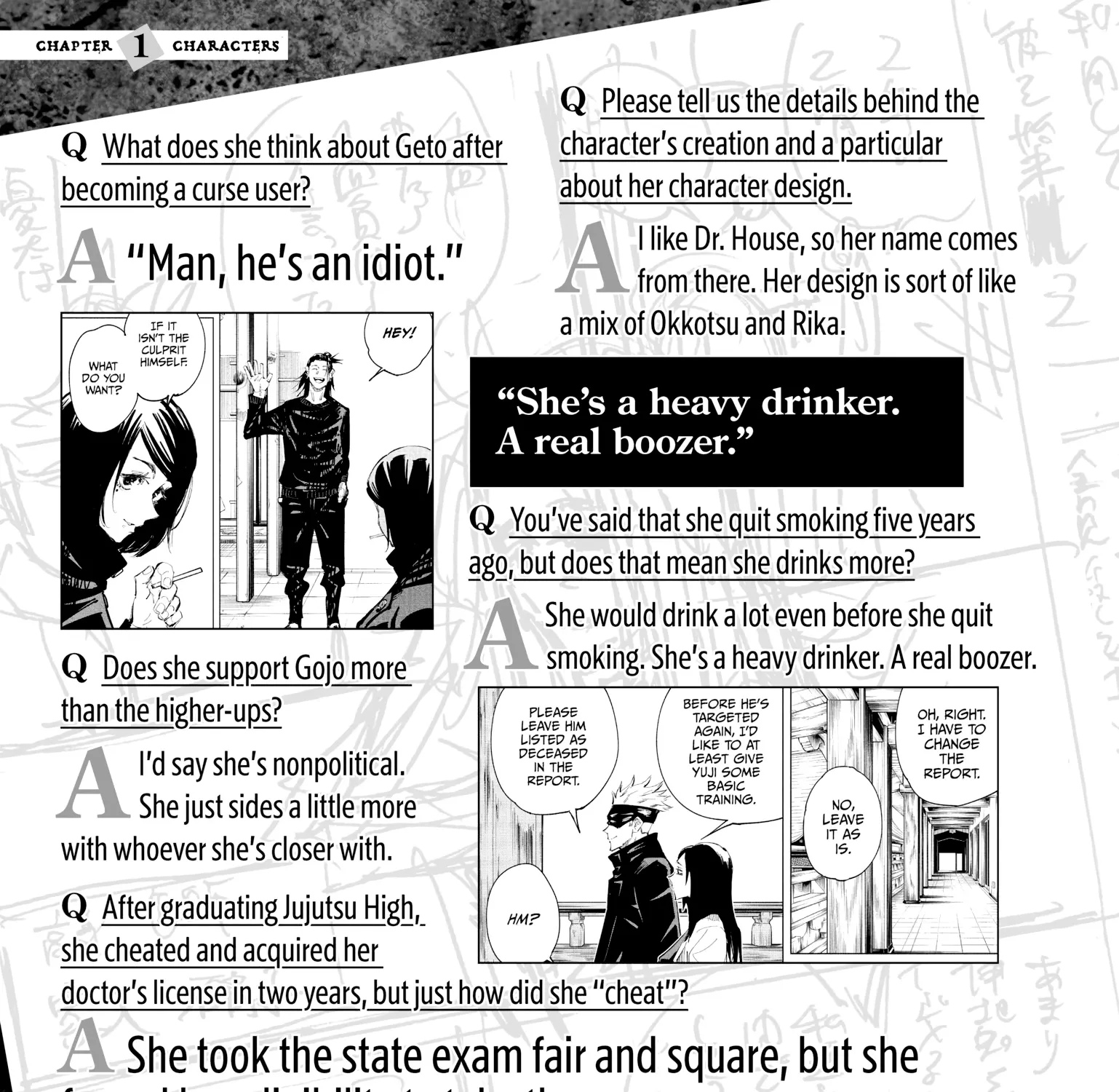 Jujutsu Kaisen: The Official Character Guide, chapter 1, page 99