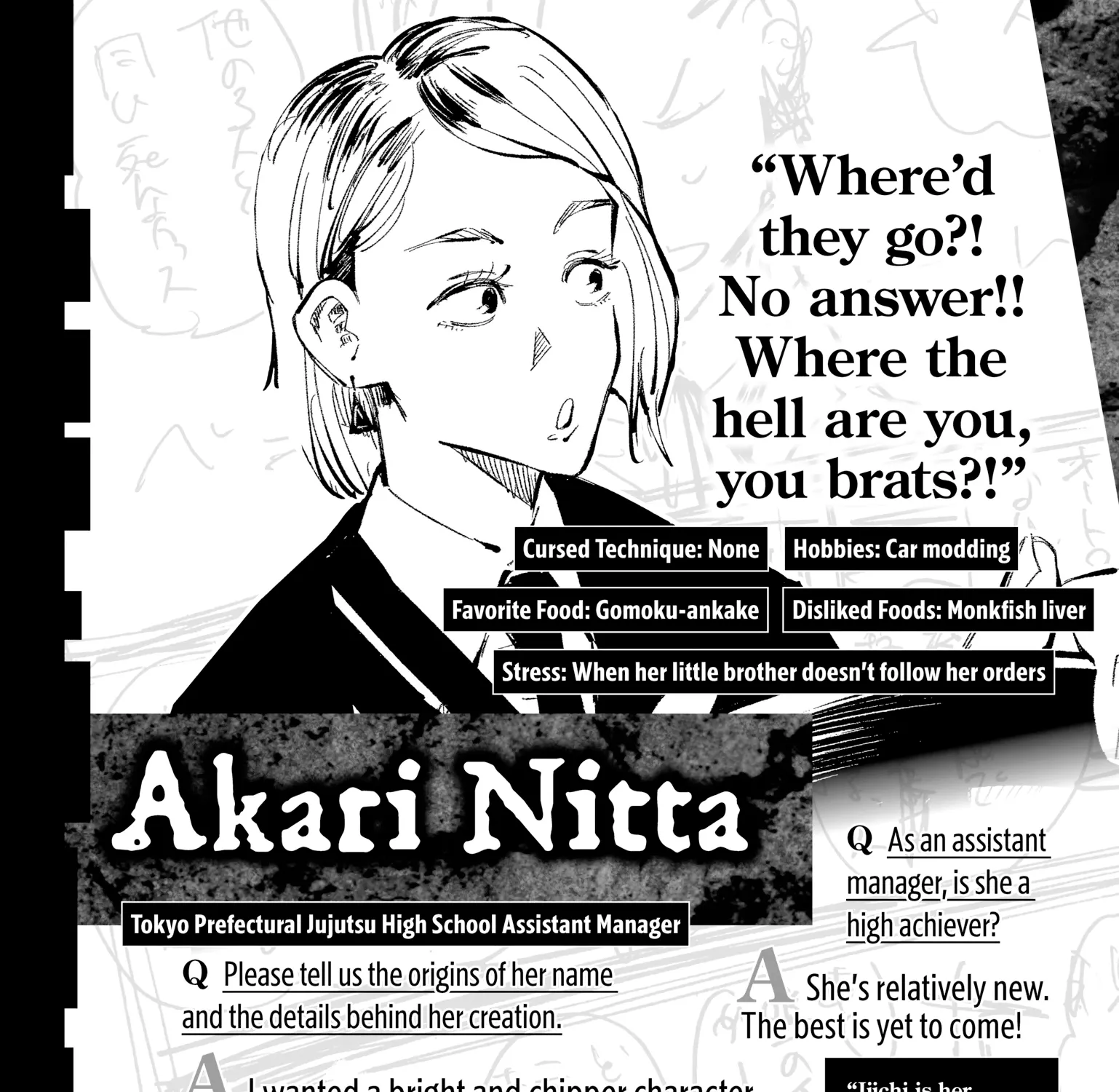 Jujutsu Kaisen: The Official Character Guide, chapter 1, page 105