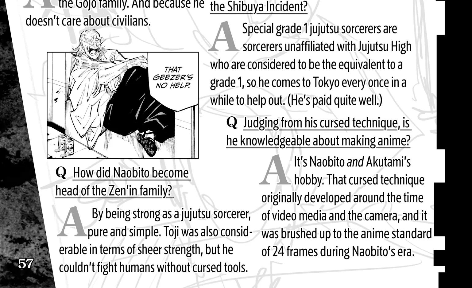 Jujutsu Kaisen: The Official Character Guide, chapter 1, page 108