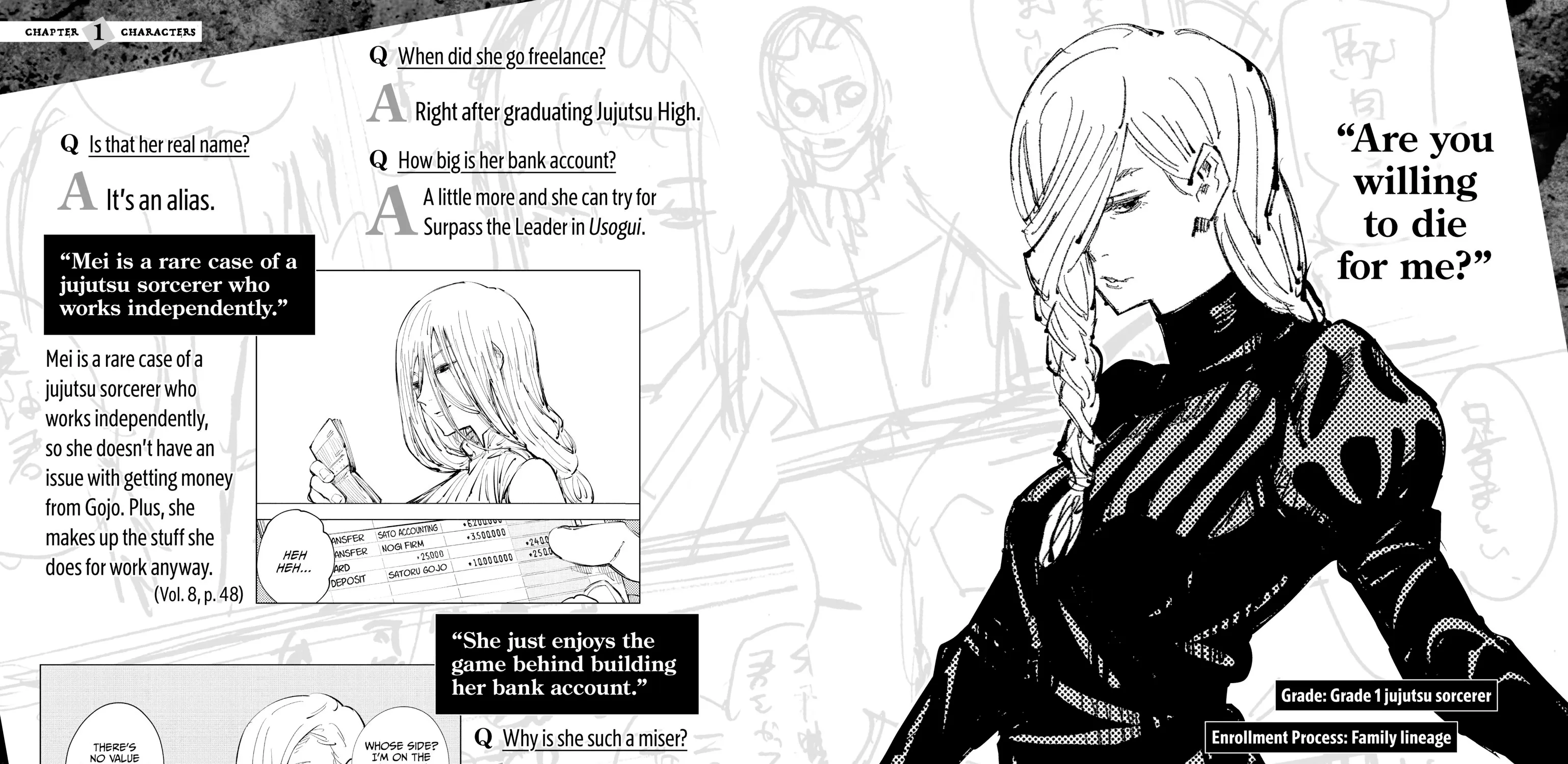 Jujutsu Kaisen: The Official Character Guide, chapter 1, page 117