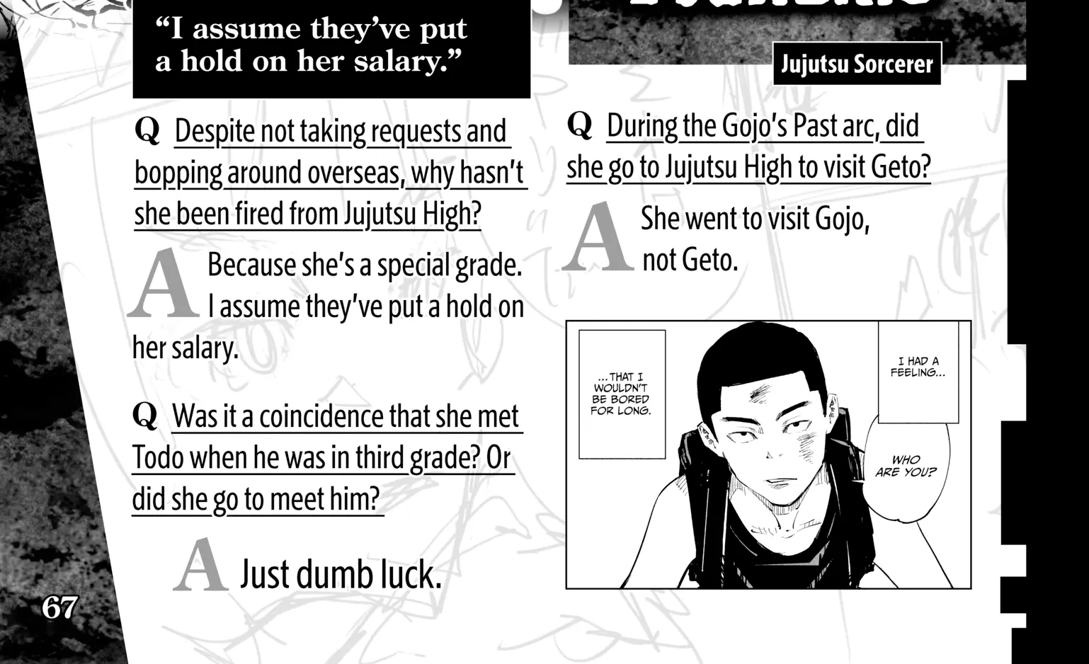 Jujutsu Kaisen: The Official Character Guide, chapter 1, page 122