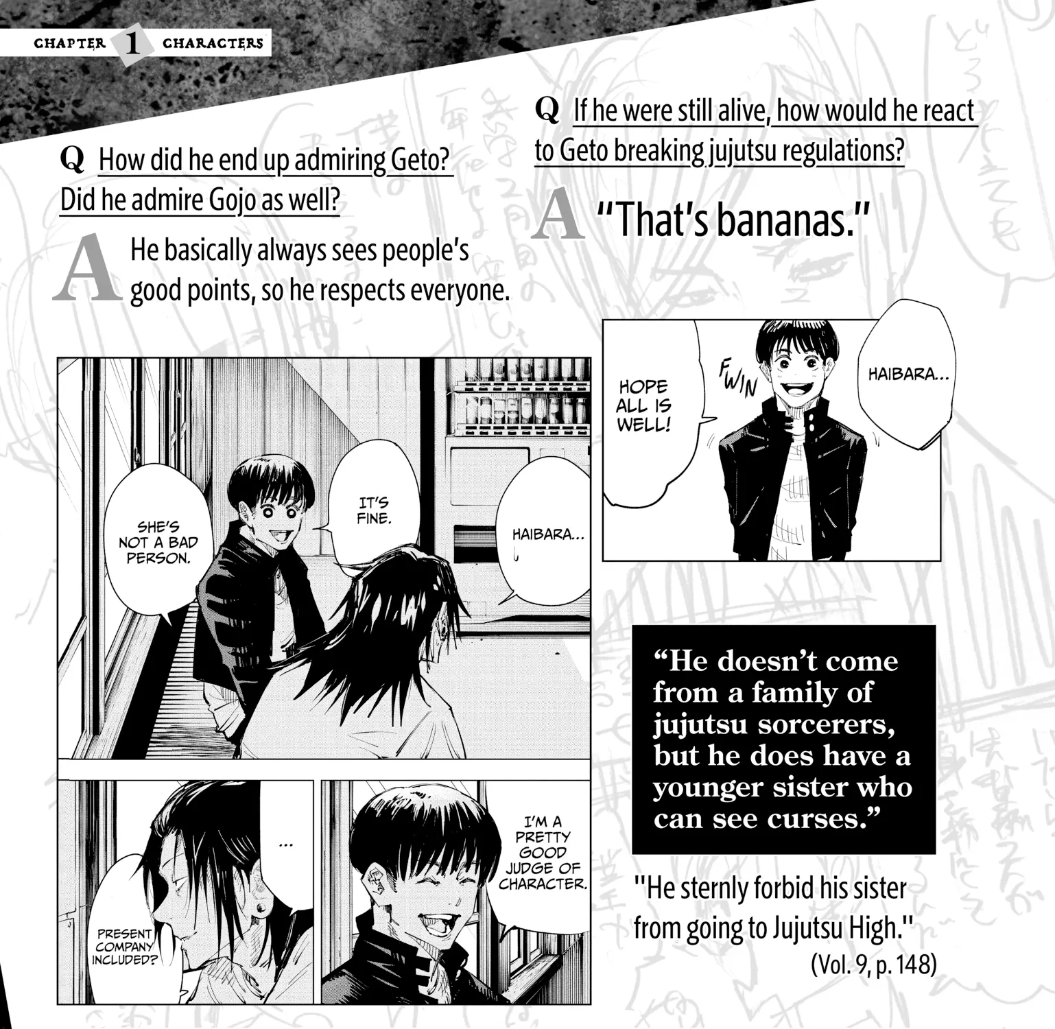 Jujutsu Kaisen: The Official Character Guide, chapter 1, page 125