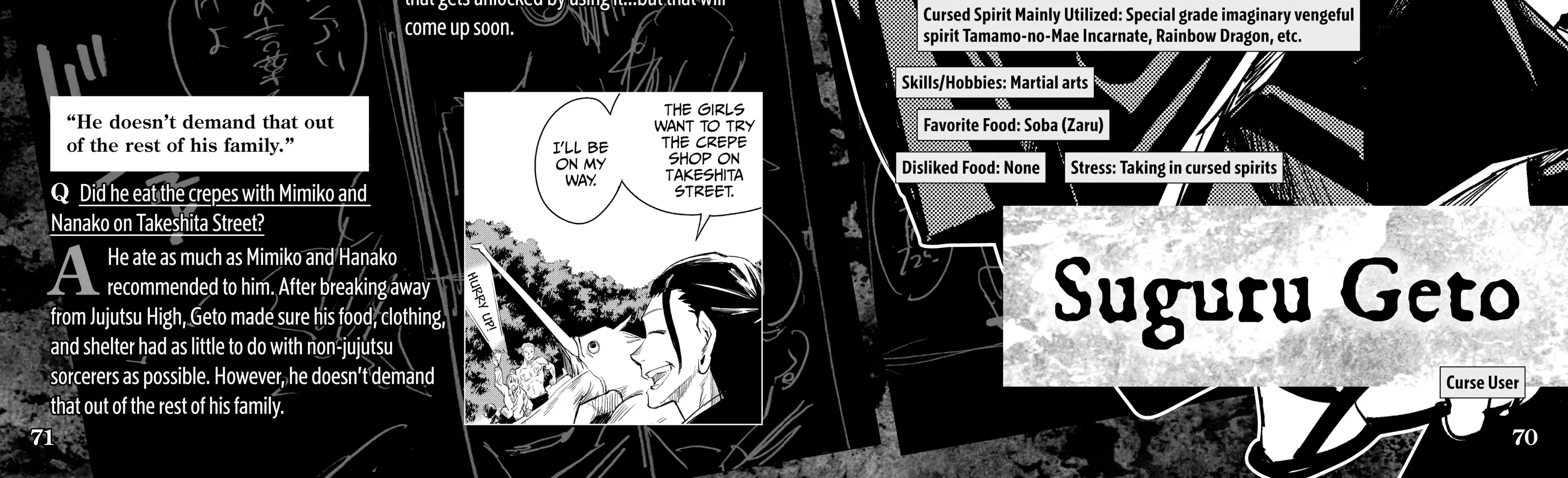 Jujutsu Kaisen: The Official Character Guide, chapter 1, page 128