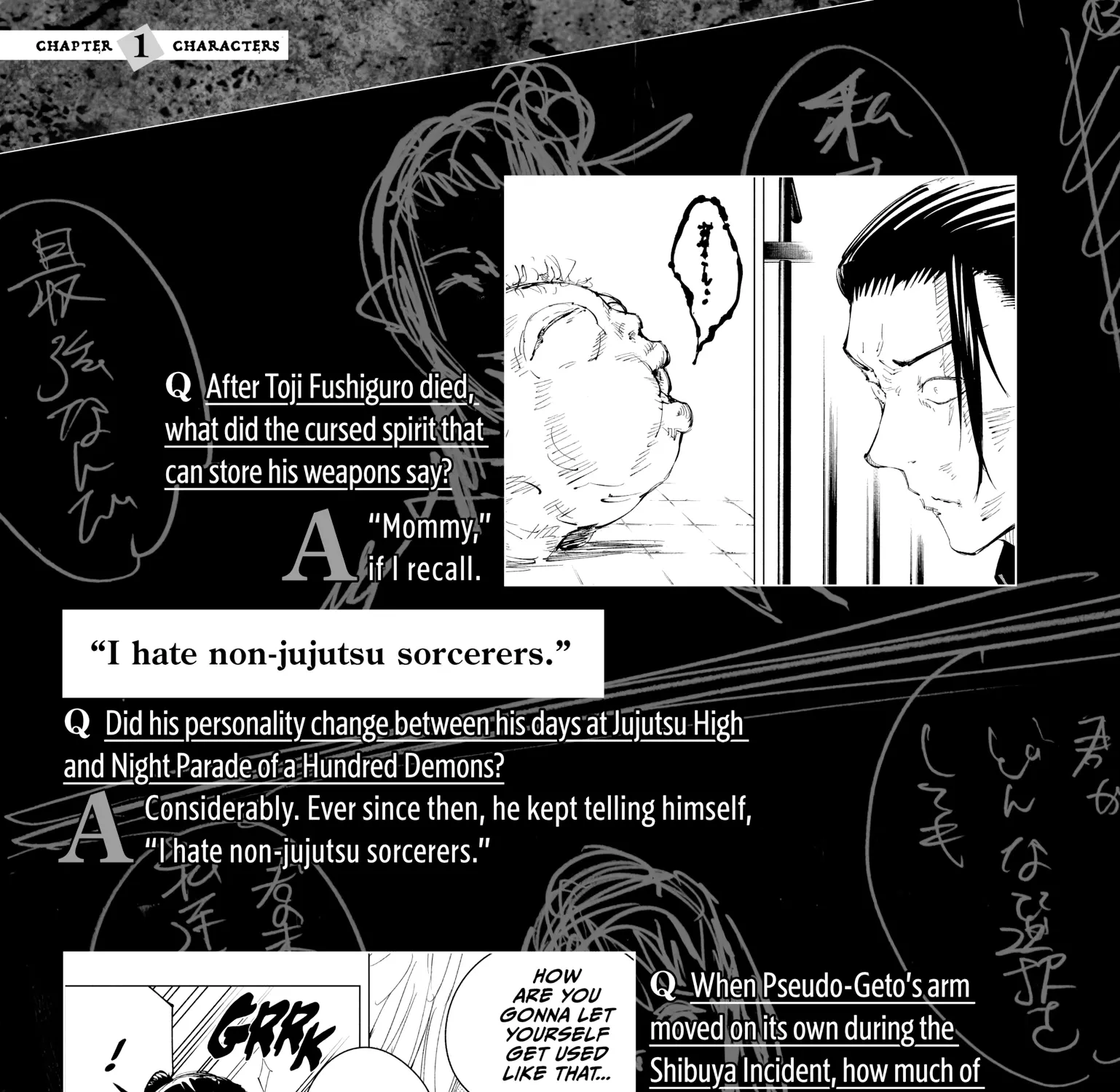 Jujutsu Kaisen: The Official Character Guide, chapter 1, page 131