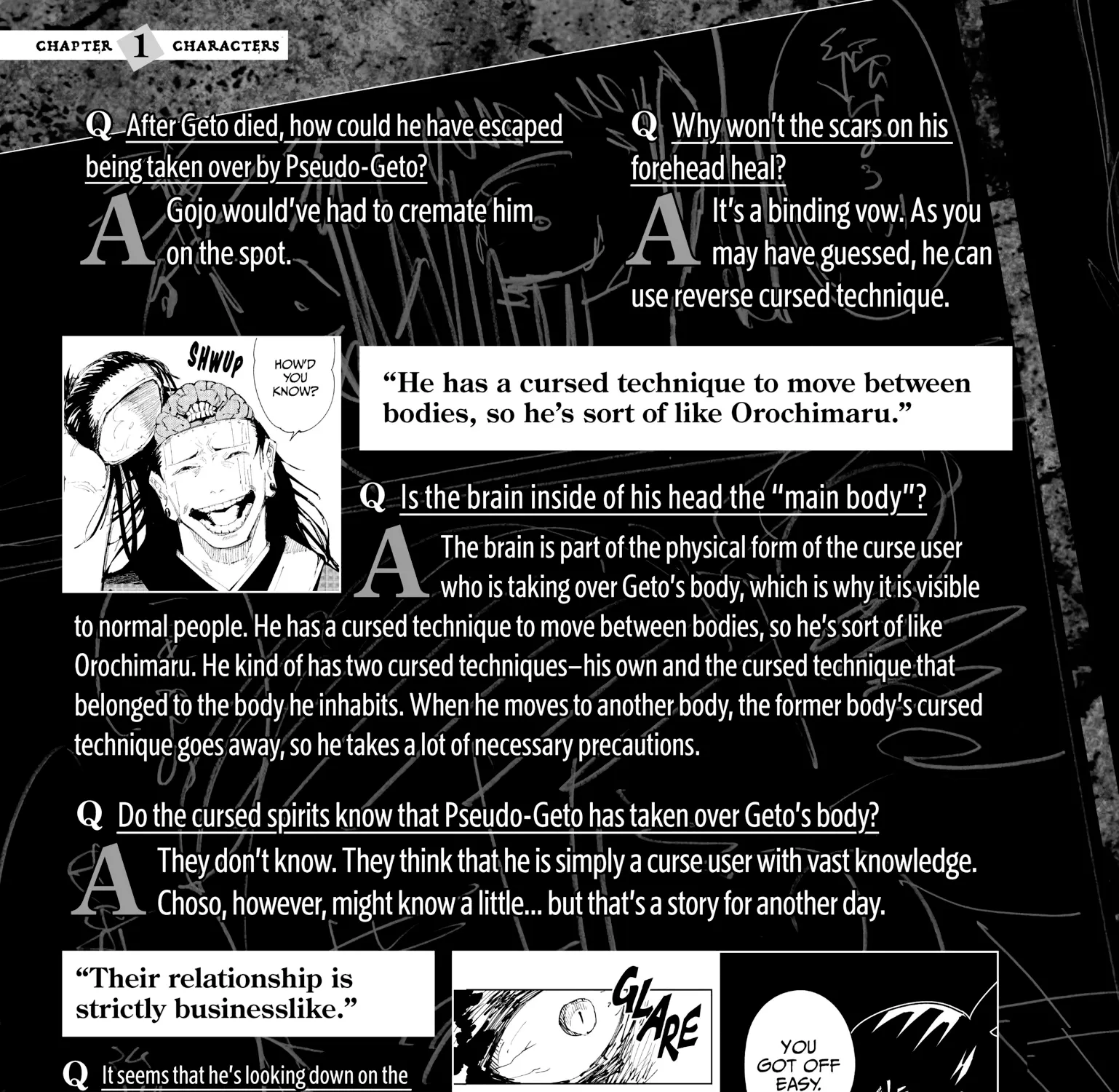 Jujutsu Kaisen: The Official Character Guide, chapter 1, page 135