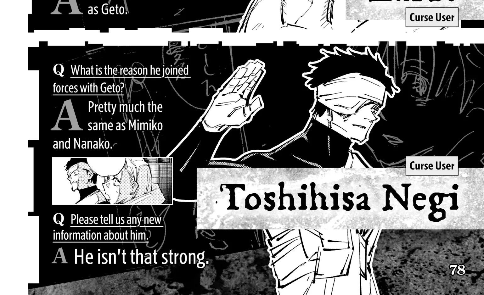 Jujutsu Kaisen: The Official Character Guide, chapter 1, page 142