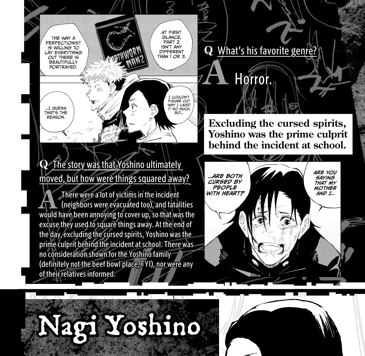 Jujutsu Kaisen: The Official Character Guide, chapter 1, page 155