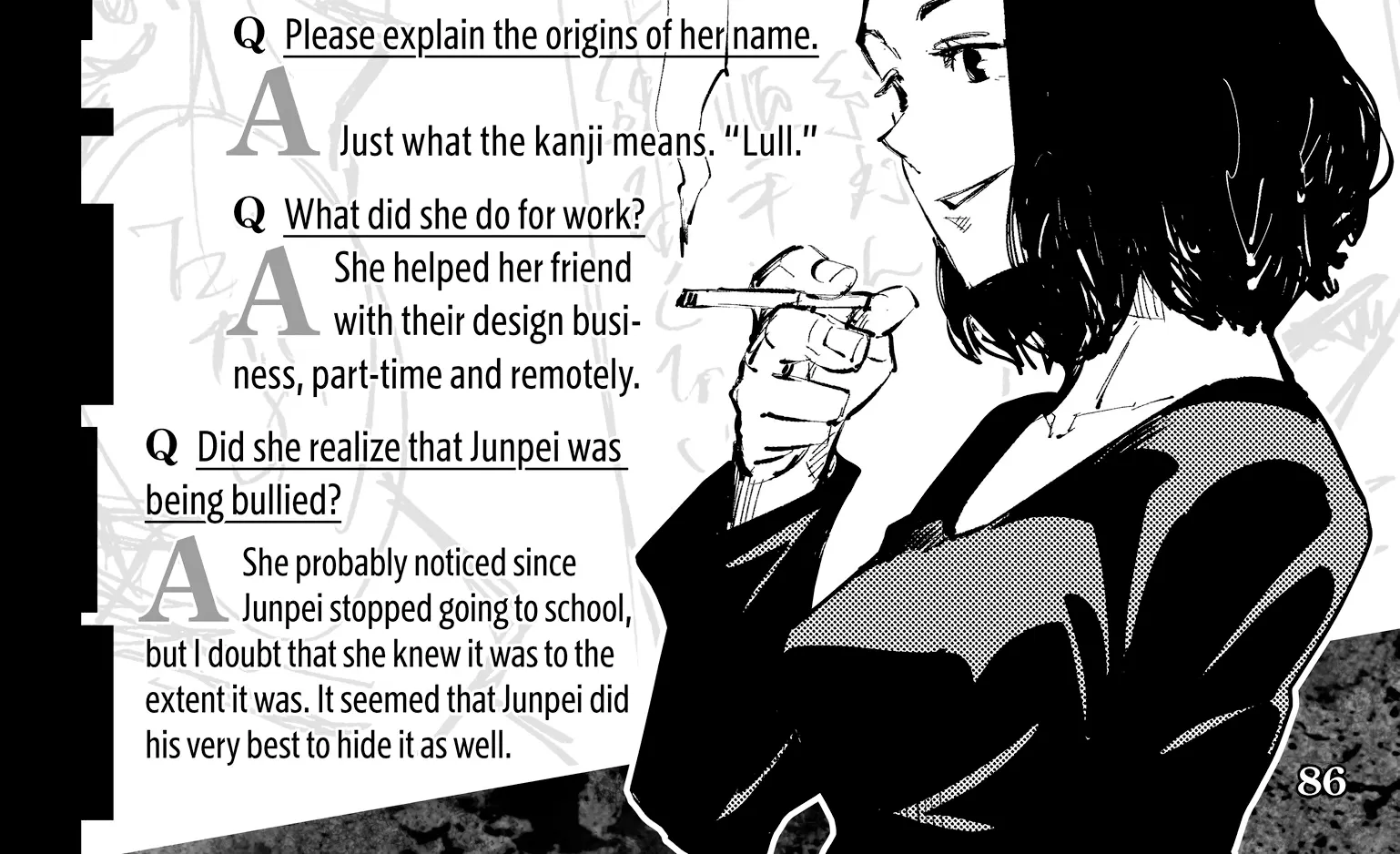 Jujutsu Kaisen: The Official Character Guide, chapter 1, page 156