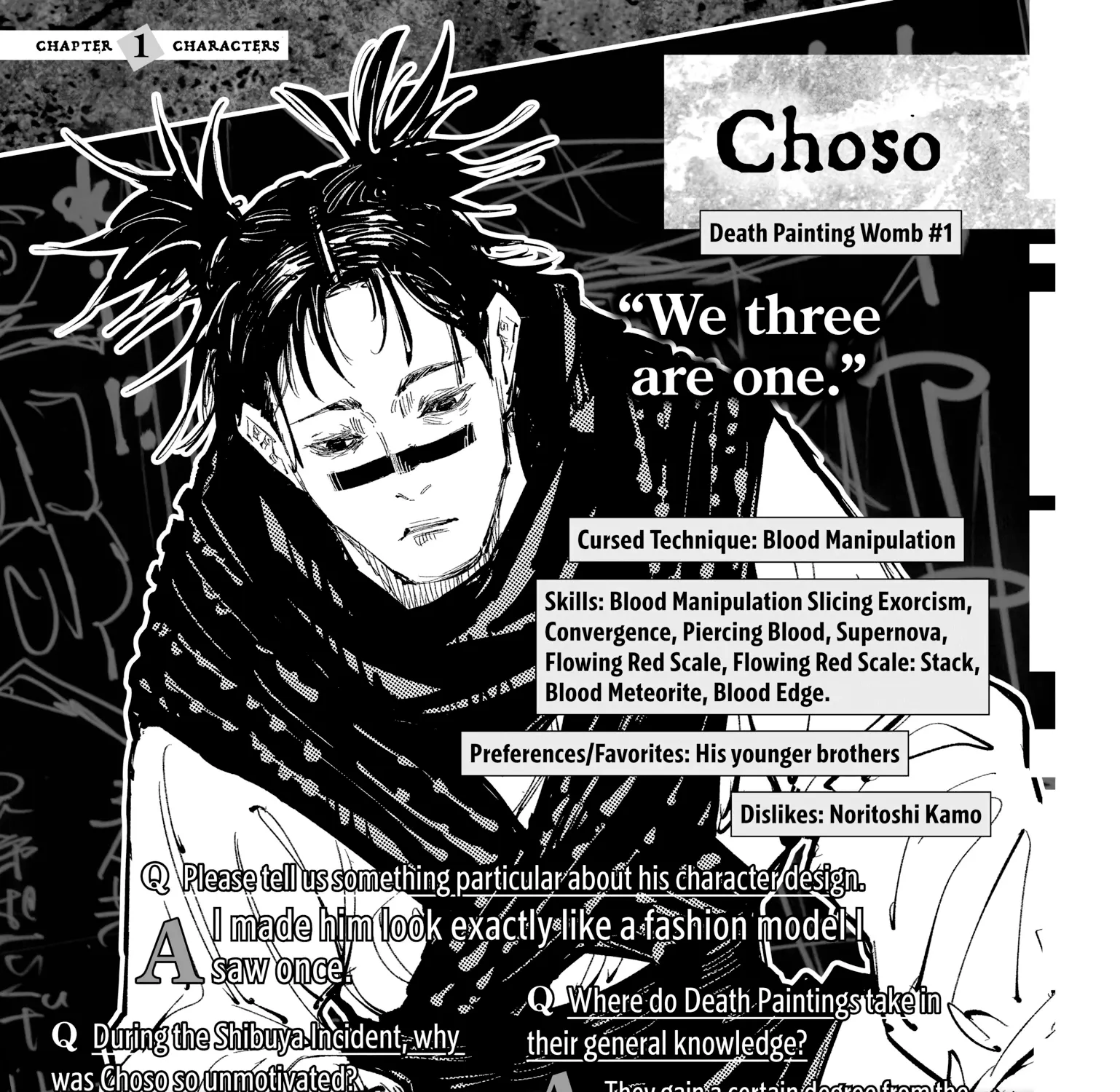 Jujutsu Kaisen: The Official Character Guide, chapter 1, page 157