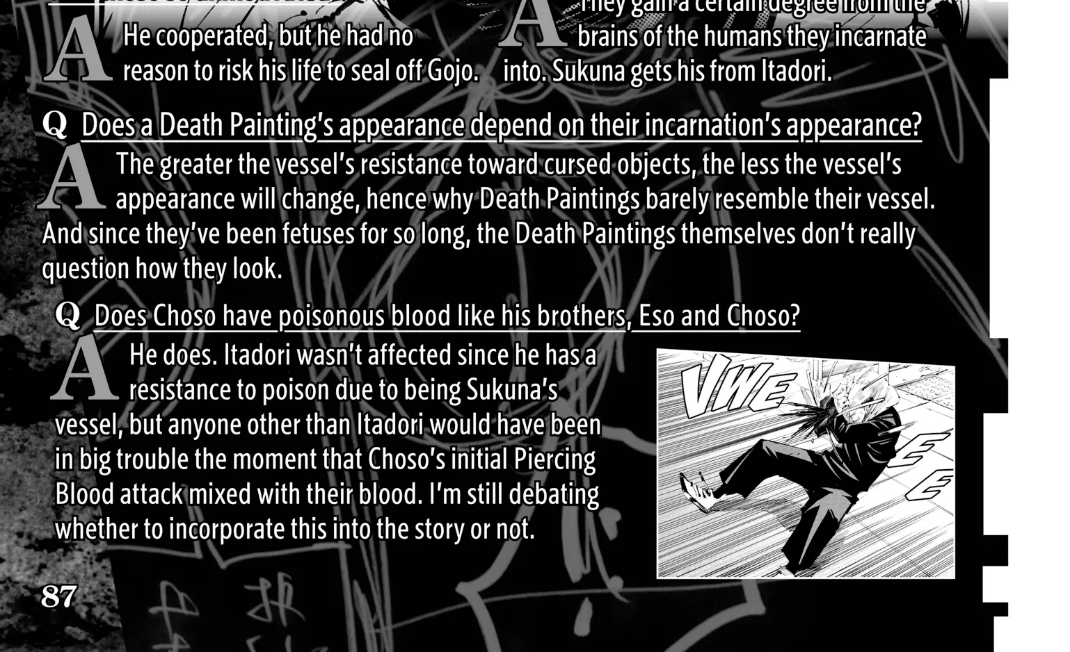 Jujutsu Kaisen: The Official Character Guide, chapter 1, page 158