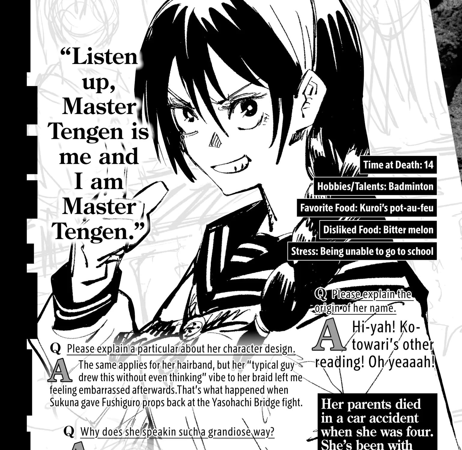 Jujutsu Kaisen: The Official Character Guide, chapter 1, page 187