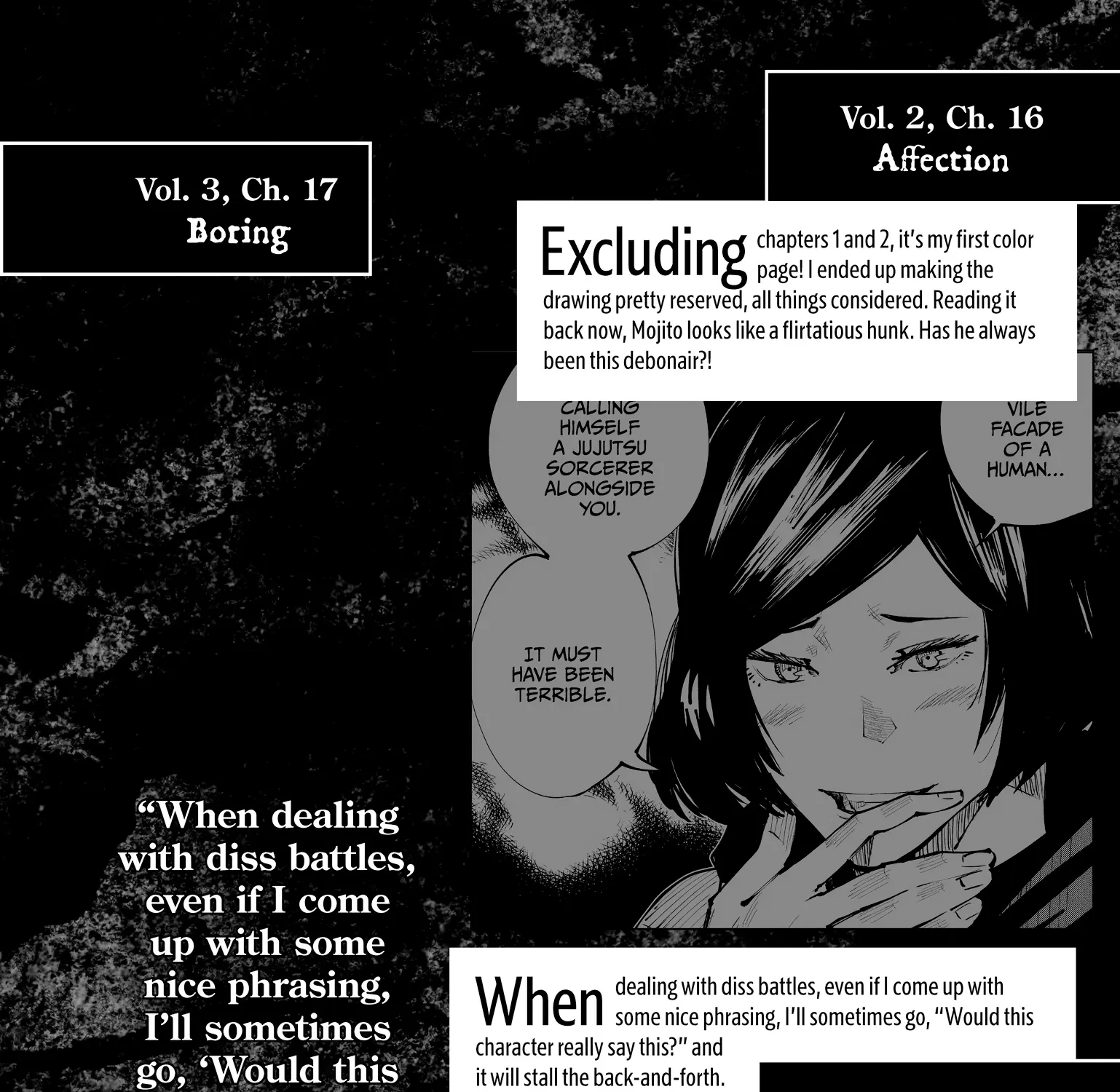 Jujutsu Kaisen: The Official Character Guide, chapter 3, page 25