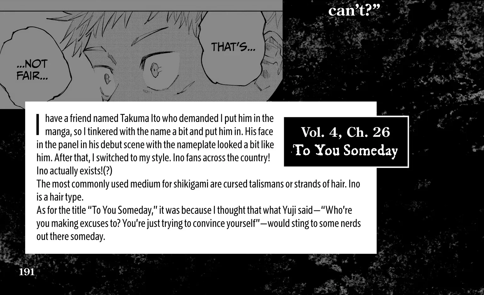 Jujutsu Kaisen: The Official Character Guide, chapter 3, page 32