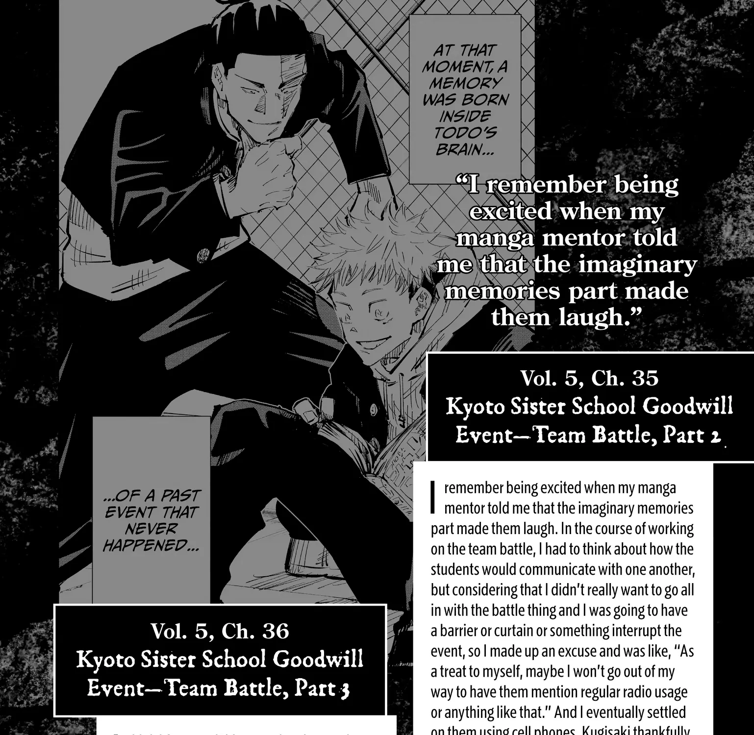 Jujutsu Kaisen: The Official Character Guide, chapter 3, page 39