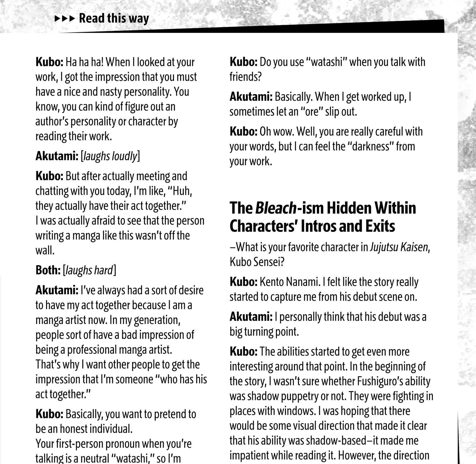 Jujutsu Kaisen: The Official Character Guide, chapter 3.2, page 7