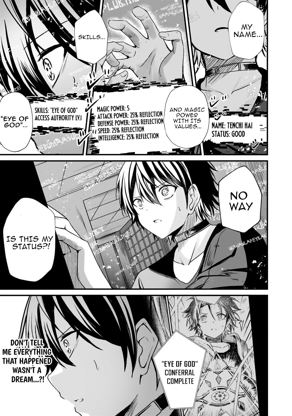 Hai no Sekai wa Kami no Me de irodzuku ～Ore dake mieru Status de, Saijaku kara Saikyou e kakeagaru ~, chapter 9, page 3