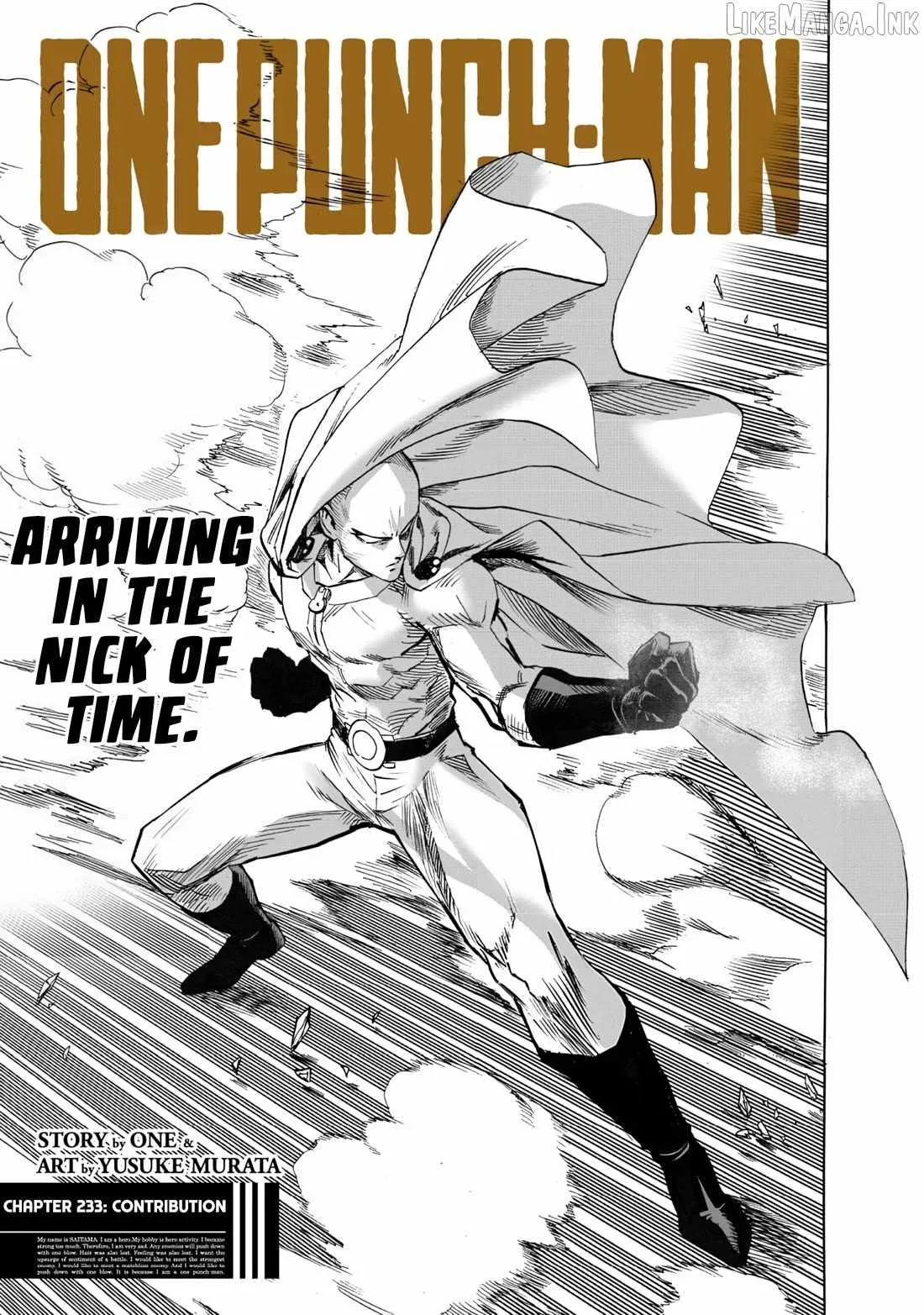 One Punch Man, chapter 233, page 1