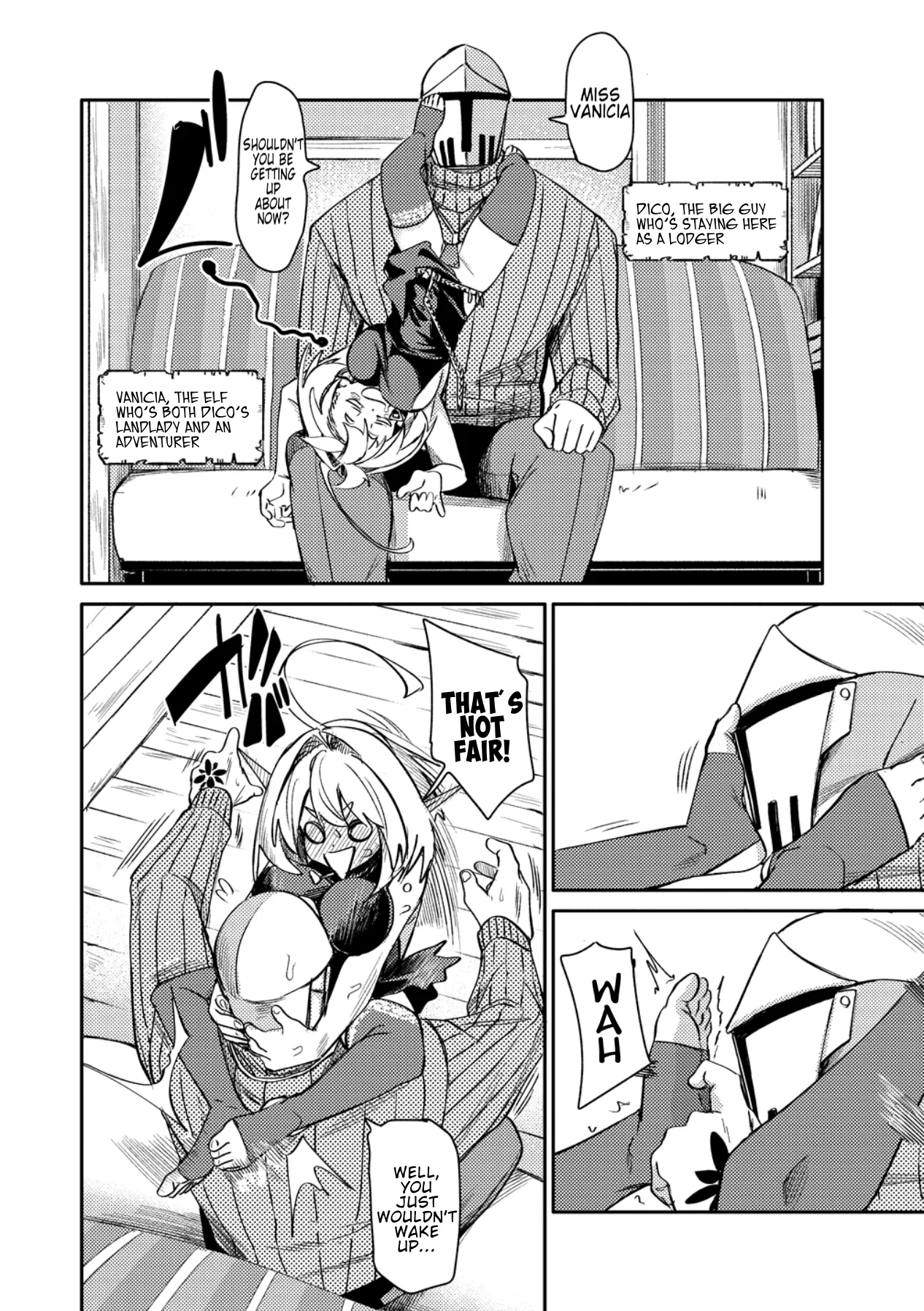 The Elf Picked Up a Heavy Knight., chapter 1, page 5