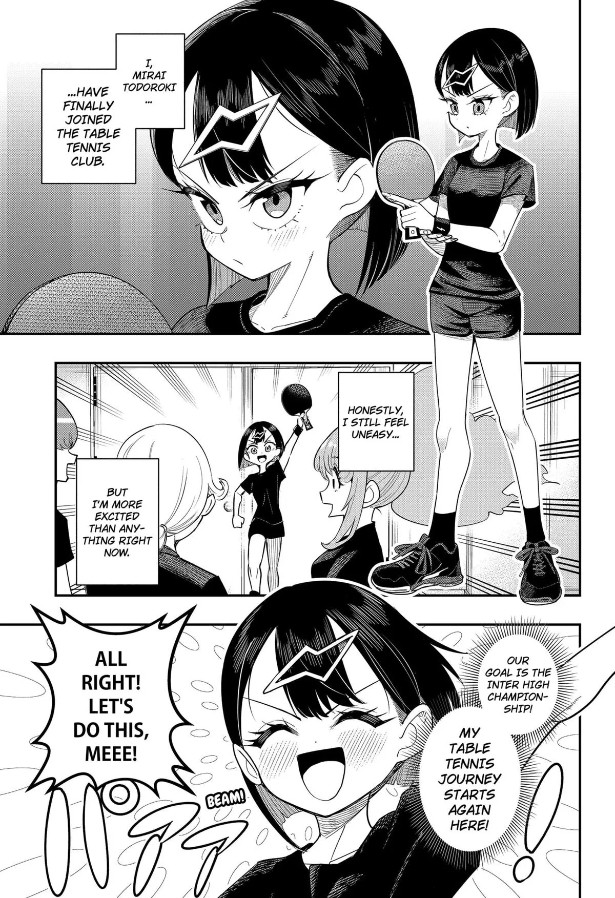 Shunrai Table Tennis, chapter 3, page 1