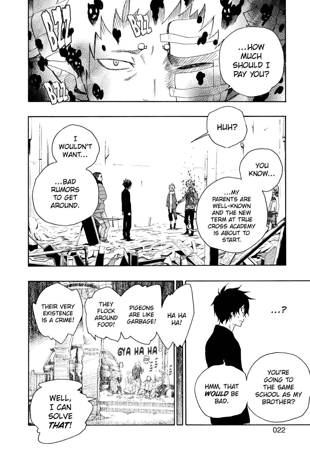 Blue Exorcist, chapter 1, page 22