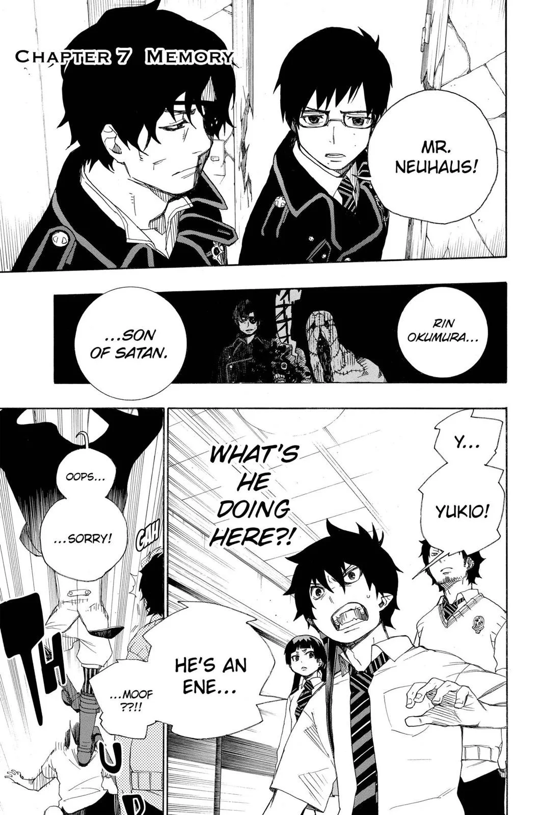 Blue Exorcist, chapter 7, page 1