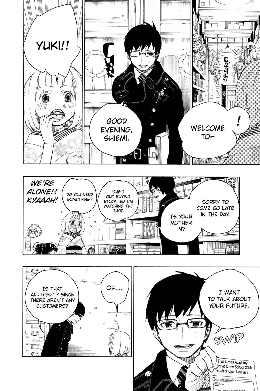 Blue Exorcist, chapter 7, page 14