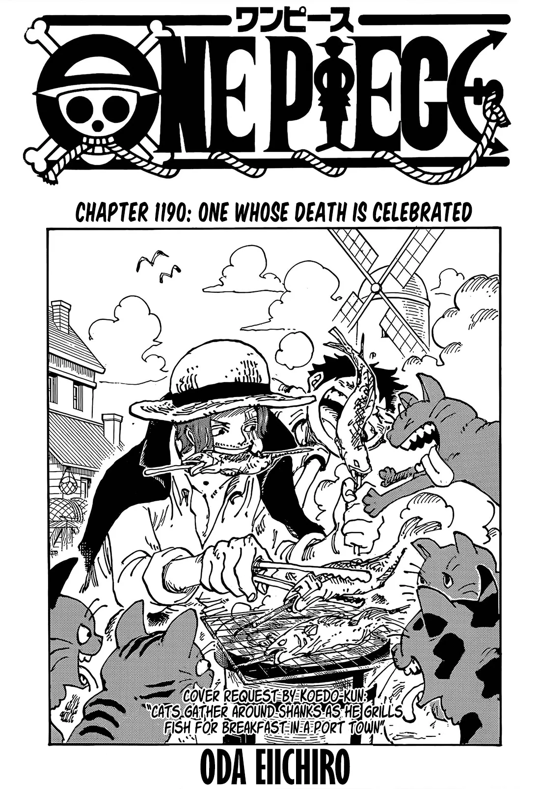 One Piece Manga, chapter 1190, page 1