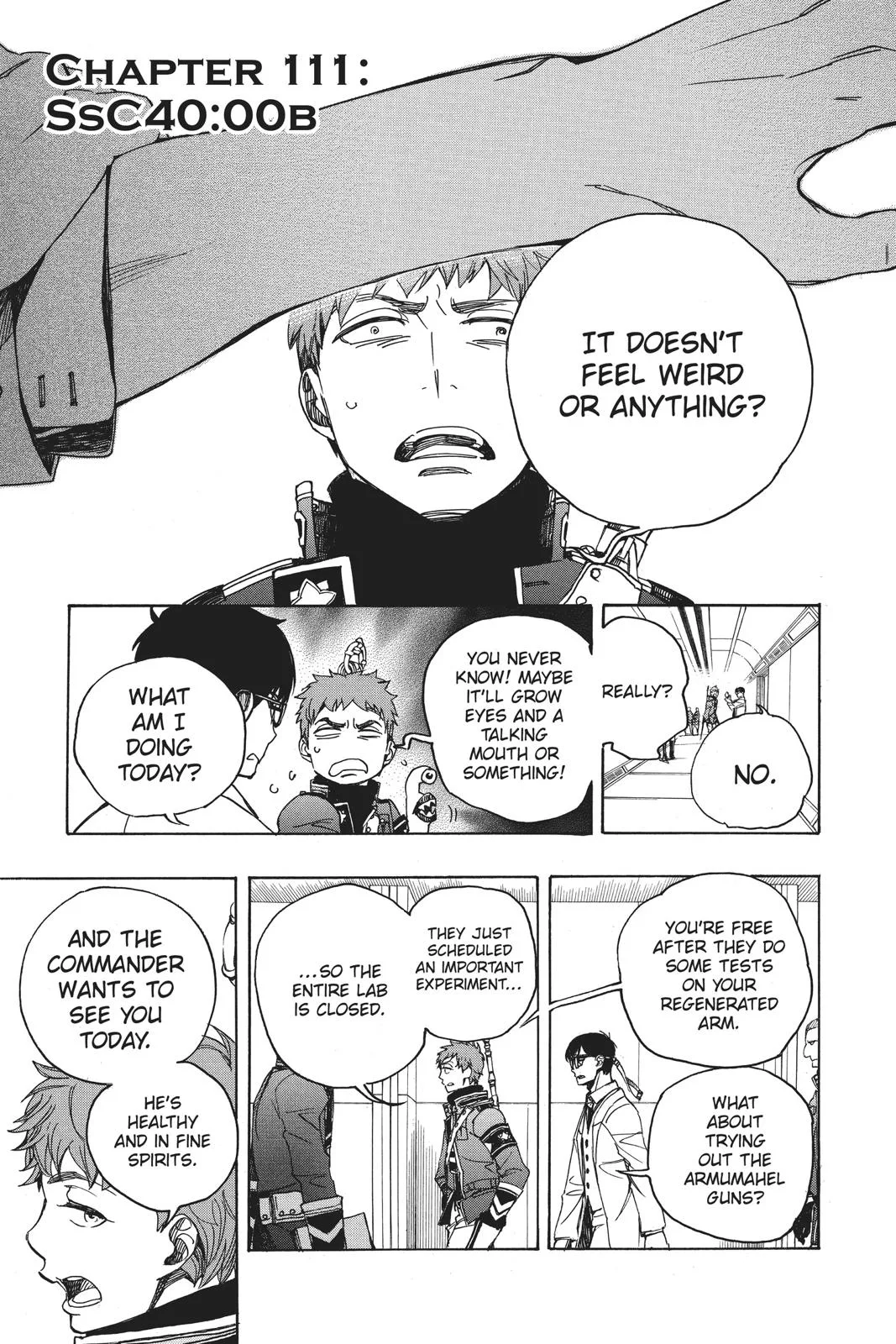 Blue Exorcist, chapter 111, page 1