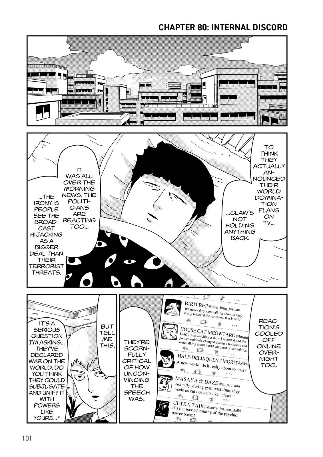 Mob Psycho 100, chapter 80, page 1