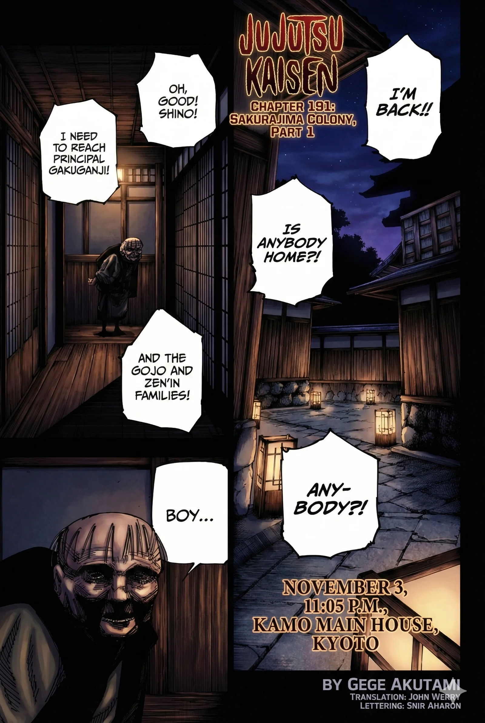 Jujutsu Kaisen Colored Manga JJK, chapter 191, page 1