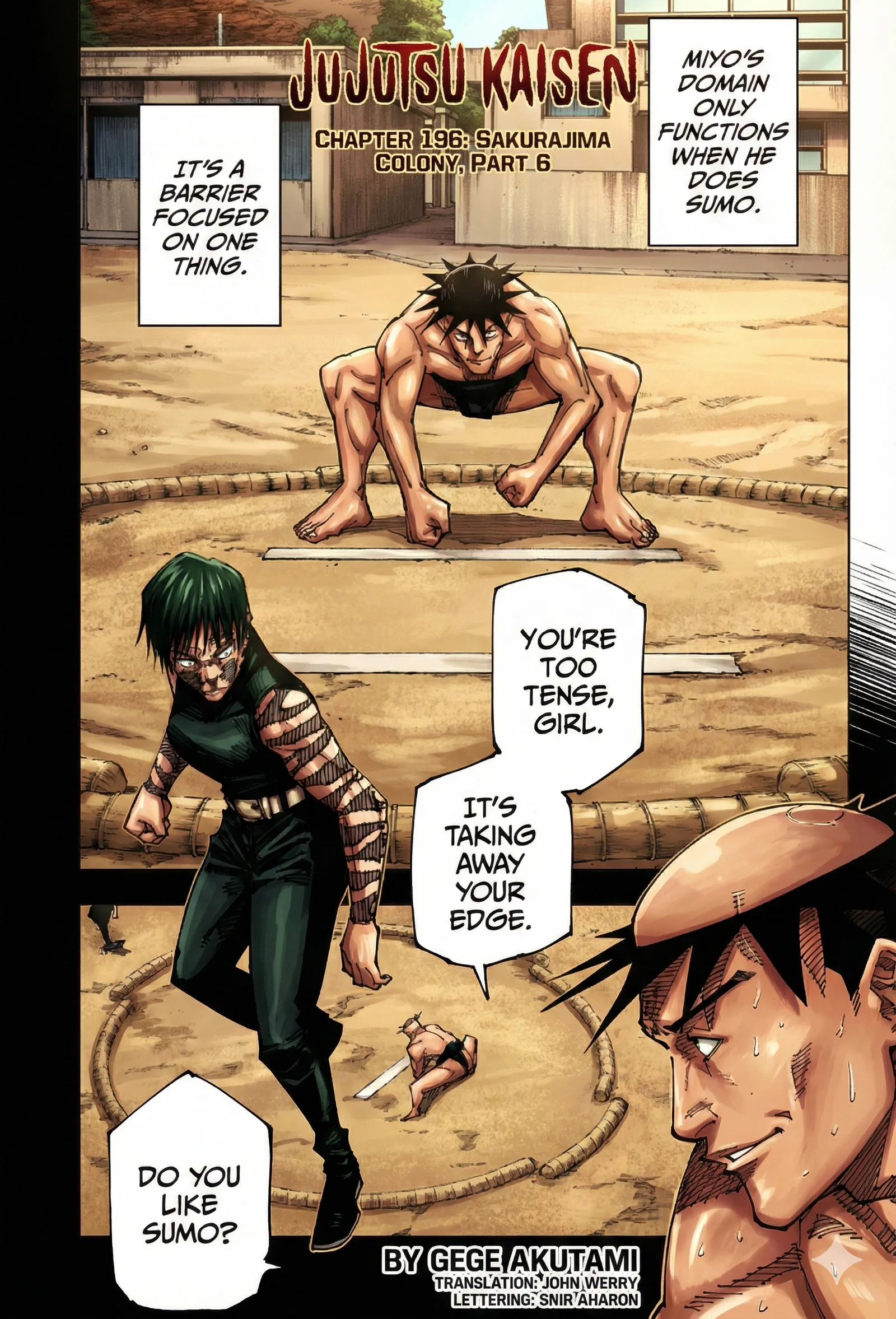 Jujutsu Kaisen Colored Manga JJK, chapter 196, page 1