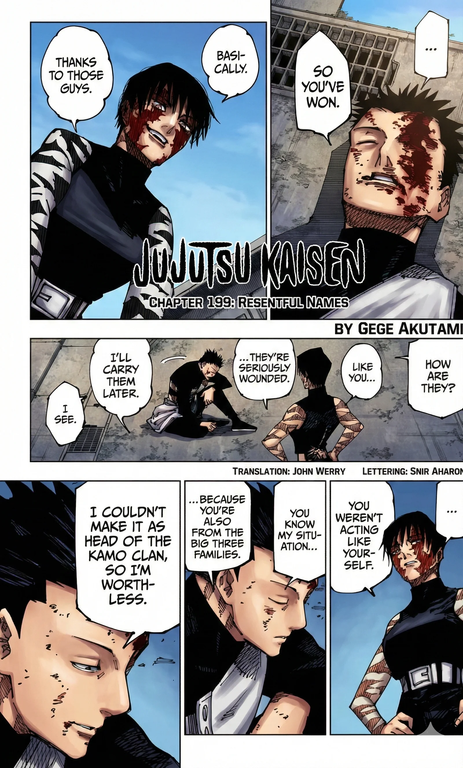 Jujutsu Kaisen Colored Manga JJK, chapter 199, page 1