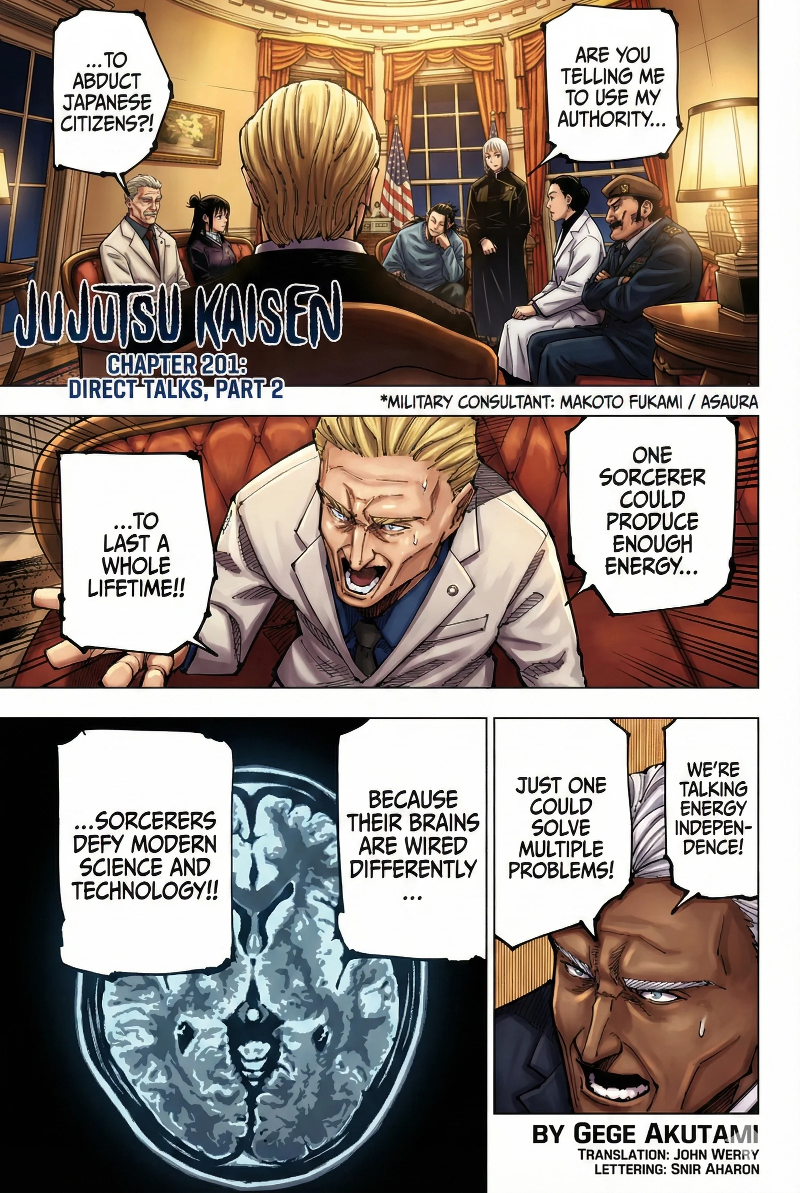 Jujutsu Kaisen Colored Manga JJK, chapter 201, page 1