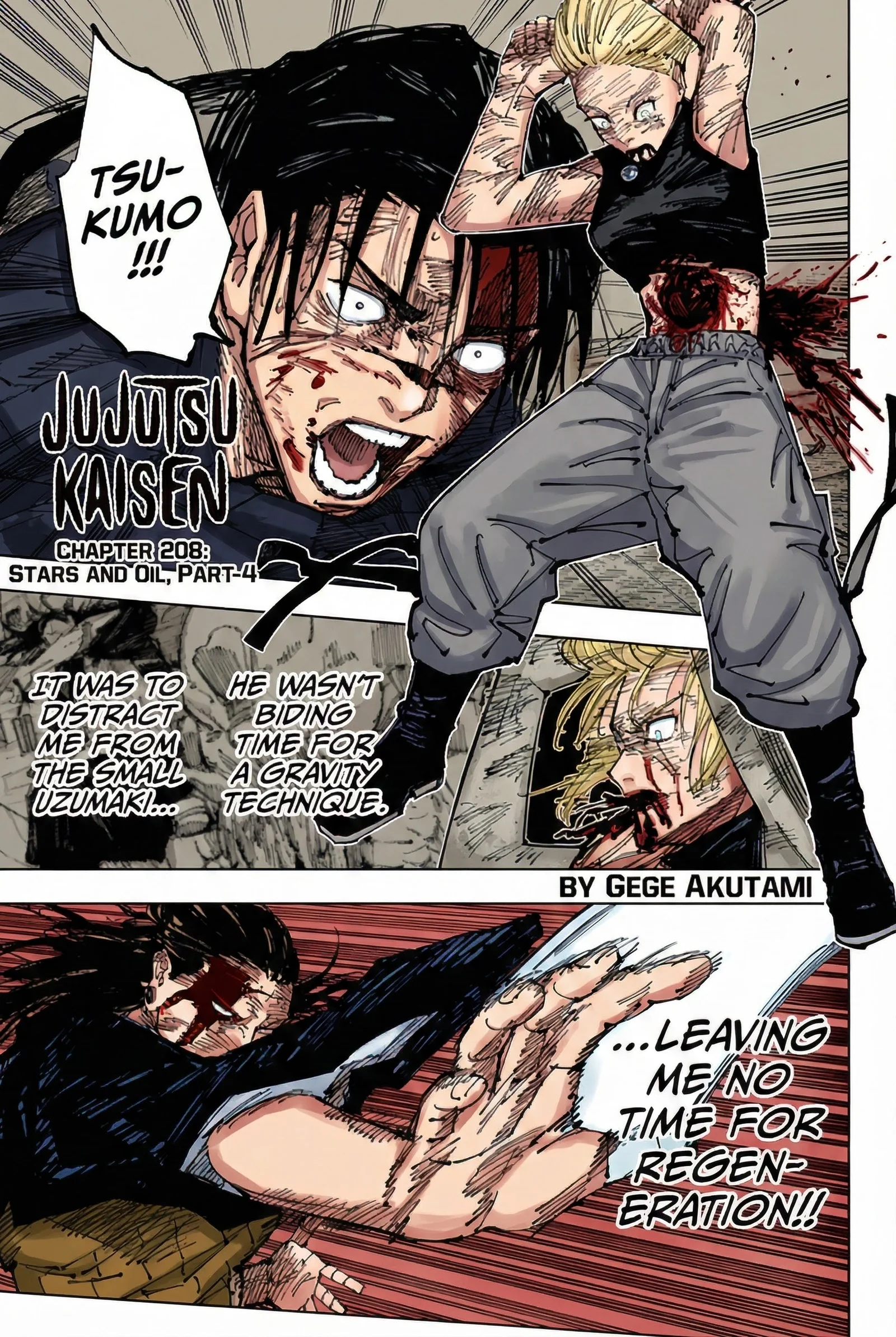 Jujutsu Kaisen Colored Manga JJK, chapter 208, page 1
