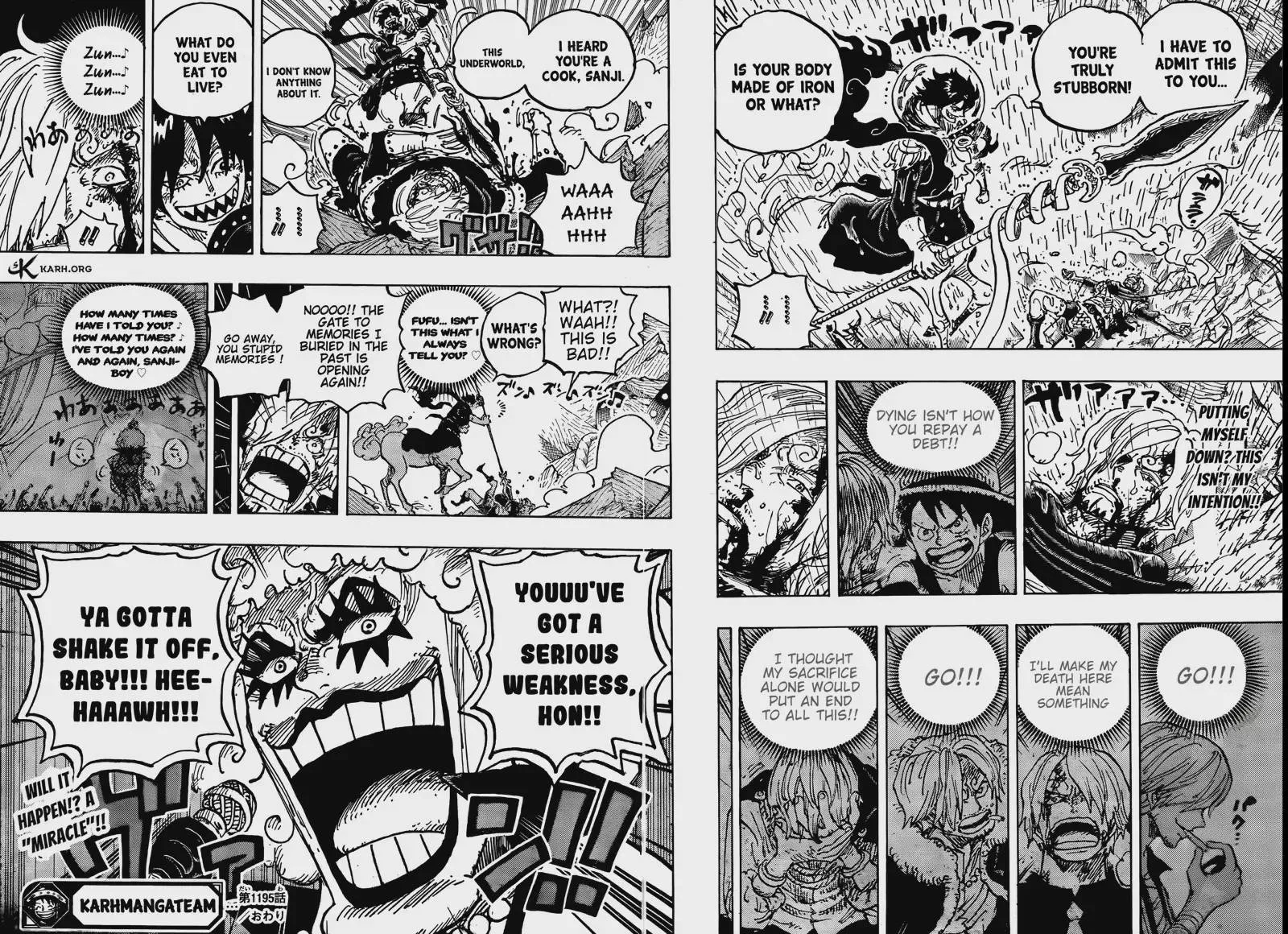 One Piece Manga, chapter 1195, page 15