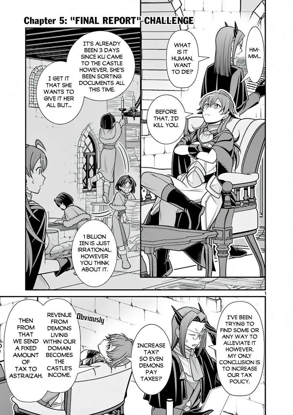 Ken to Mahou no Zeikin Taisaku, chapter 5, page 1