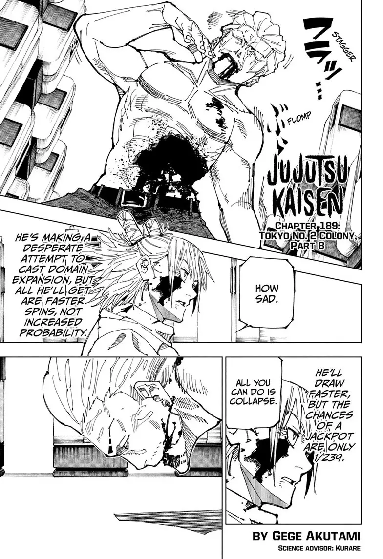 Jujutsu Kaisen (JJK) Manga Online, chapter 189, page 1