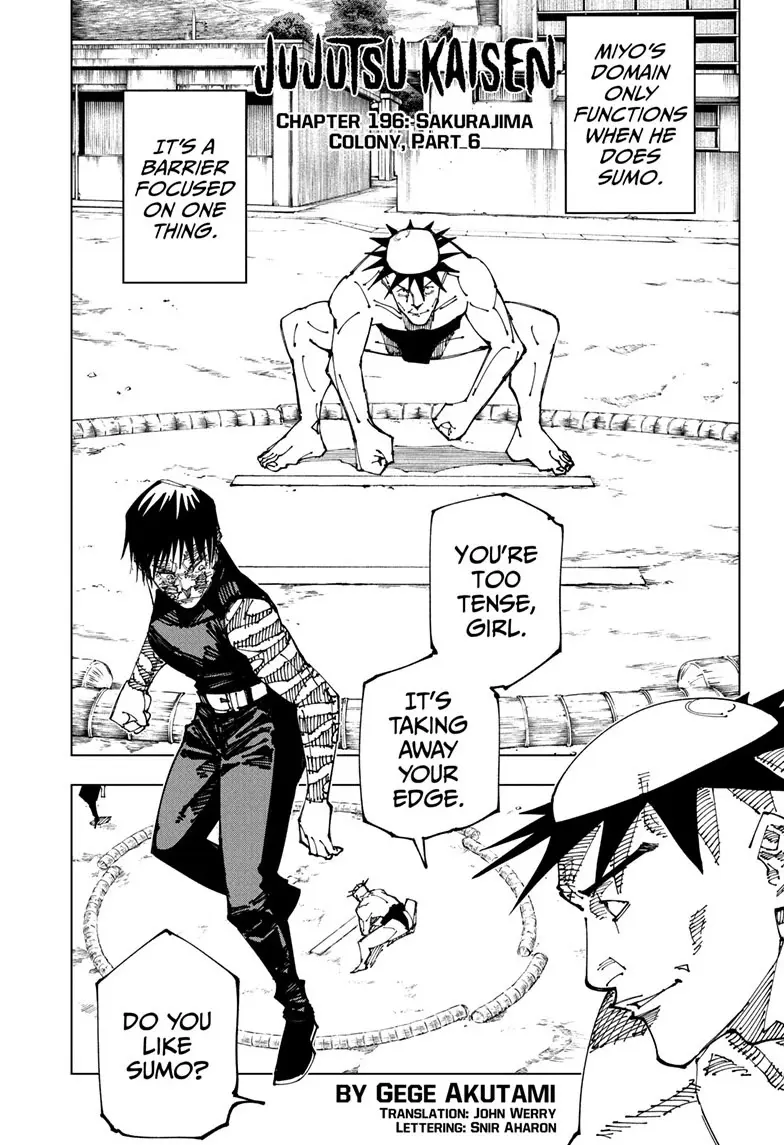 Jujutsu Kaisen (JJK) Manga Online, chapter 196, page 1