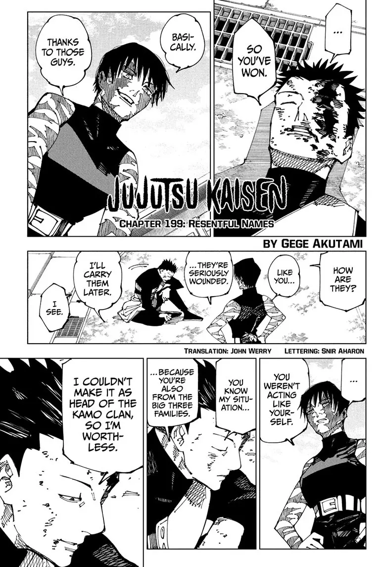Jujutsu Kaisen (JJK) Manga Online, chapter 199, page 1