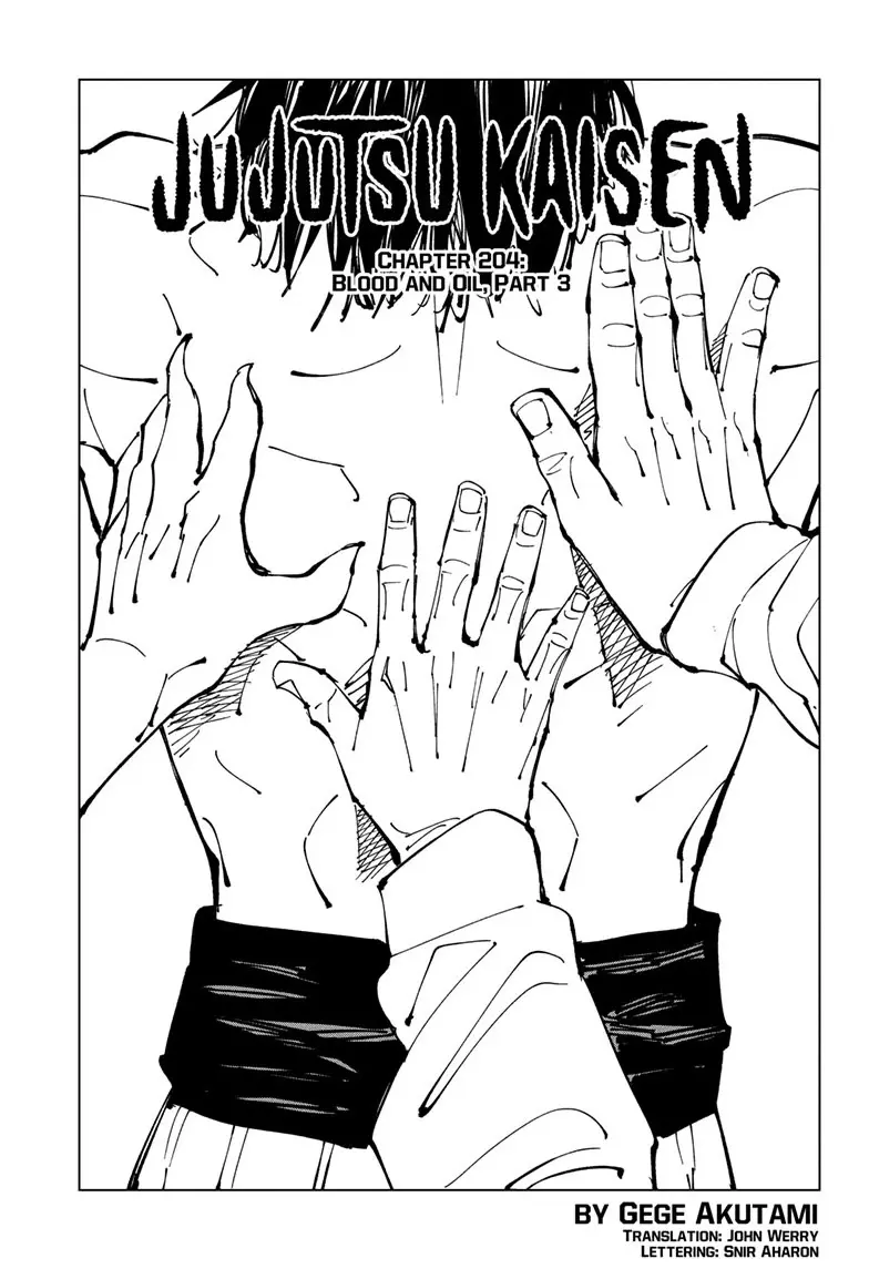 Jujutsu Kaisen (JJK) Manga Online, chapter 204, page 1