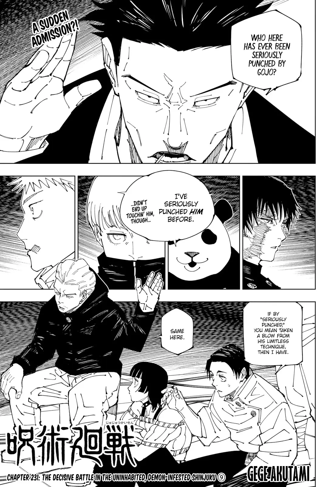 Jujutsu Kaisen (JJK) Manga Online, chapter 231, page 1