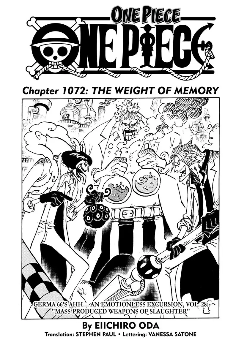 One Piece Manga, chapter 1072, page 1