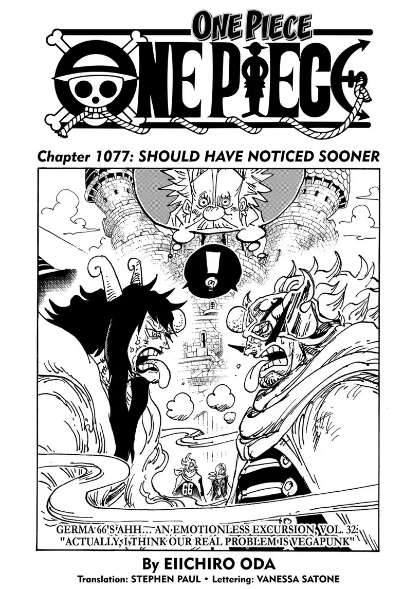 One Piece Manga, chapter 1077, page 1