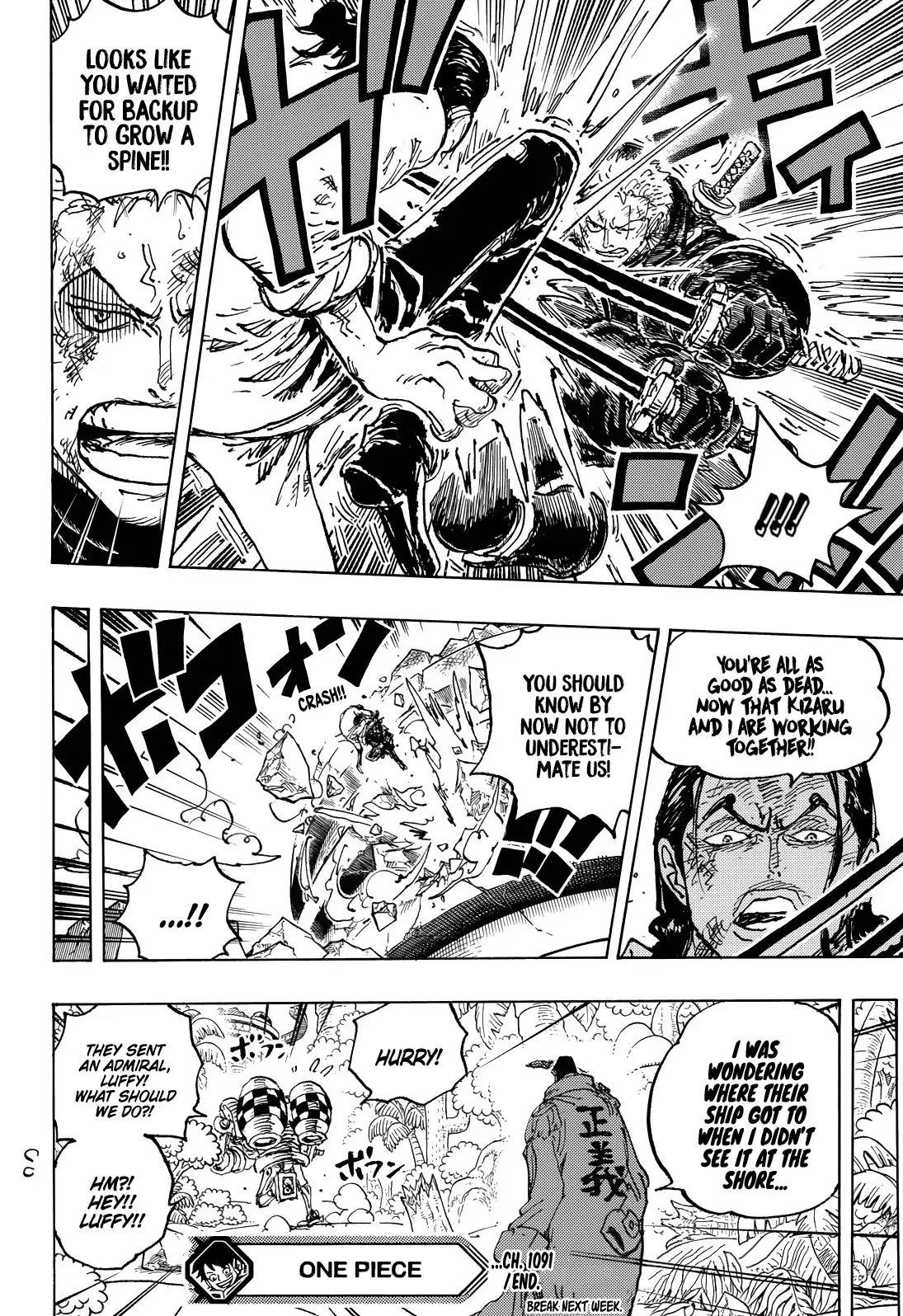 One Piece Manga, chapter 1091, page 16