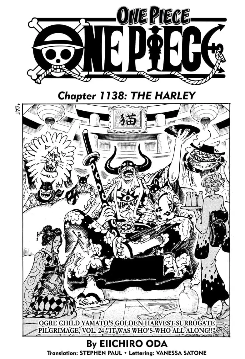 One Piece Manga, chapter 1138, page 1
