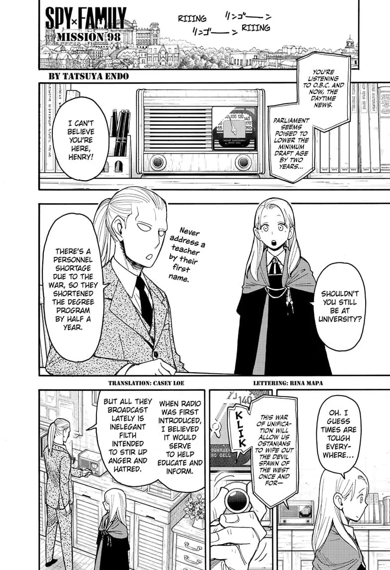 SPY x FAMILY Manga, chapter 98, page 1