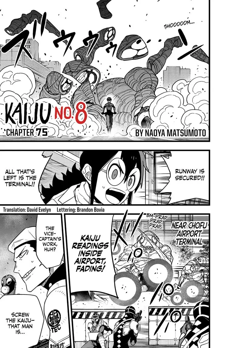 Kaiju No 8 Manga, chapter 75, page 1