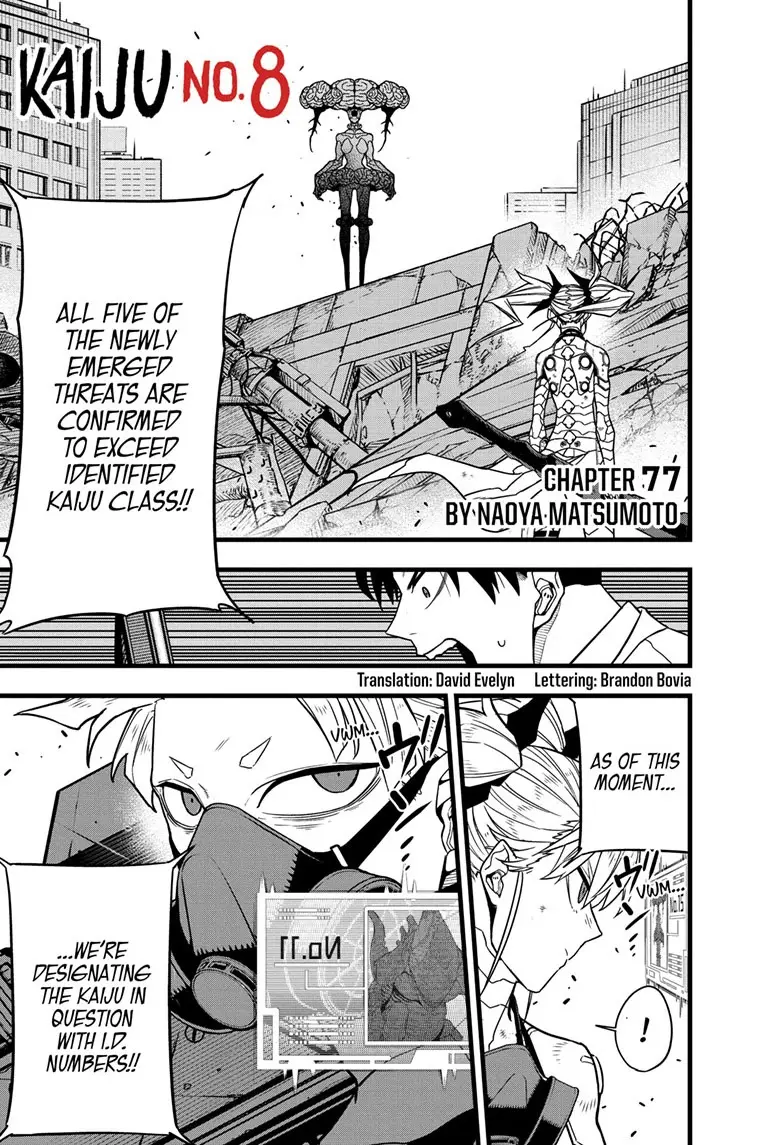 Kaiju No 8 Manga, chapter 77, page 1