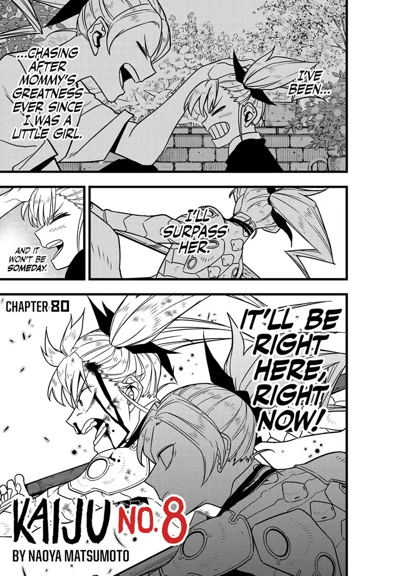 Kaiju No 8 Manga, chapter 80, page 1