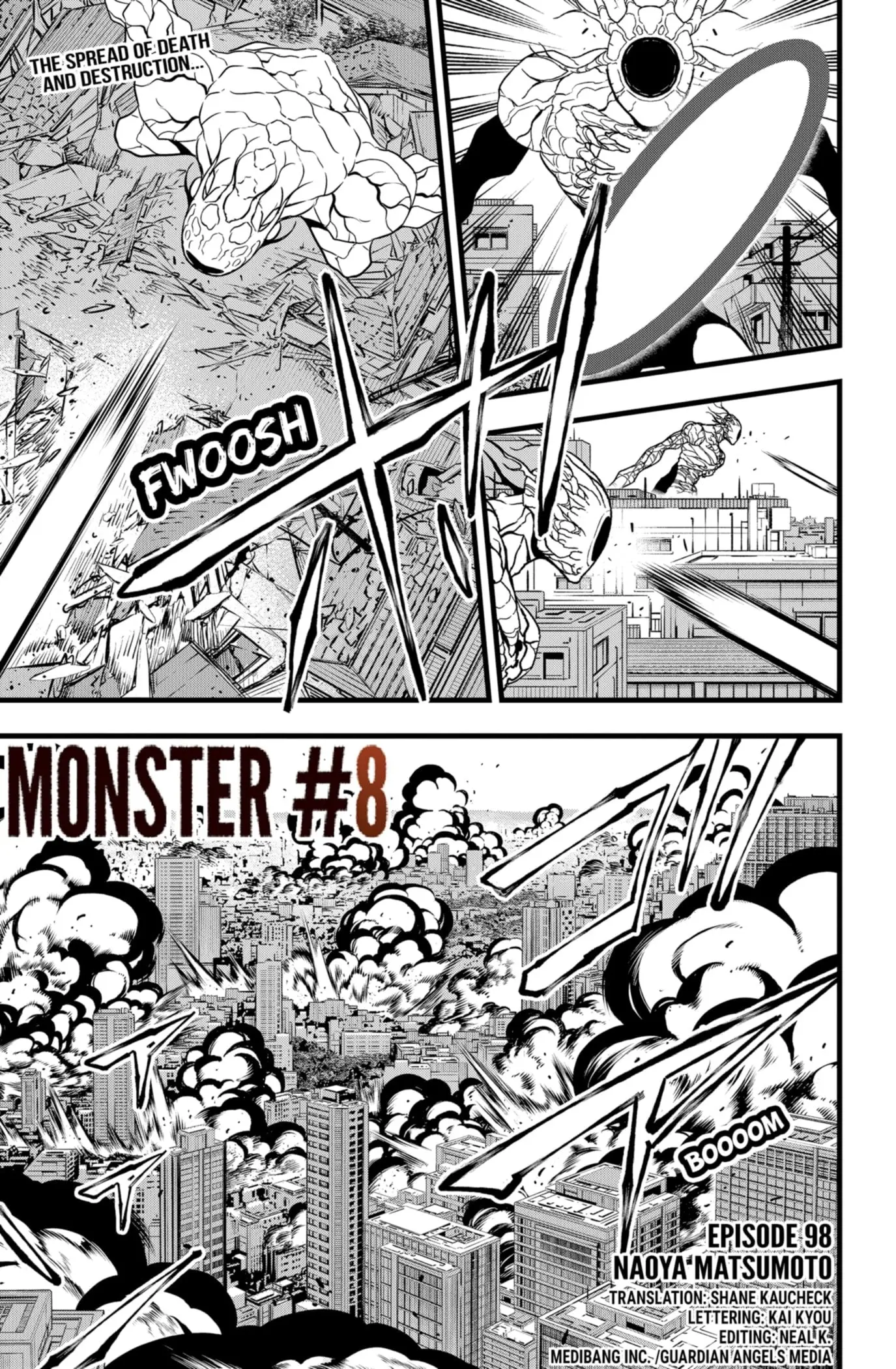 Kaiju No 8 Manga, chapter 98, page 1